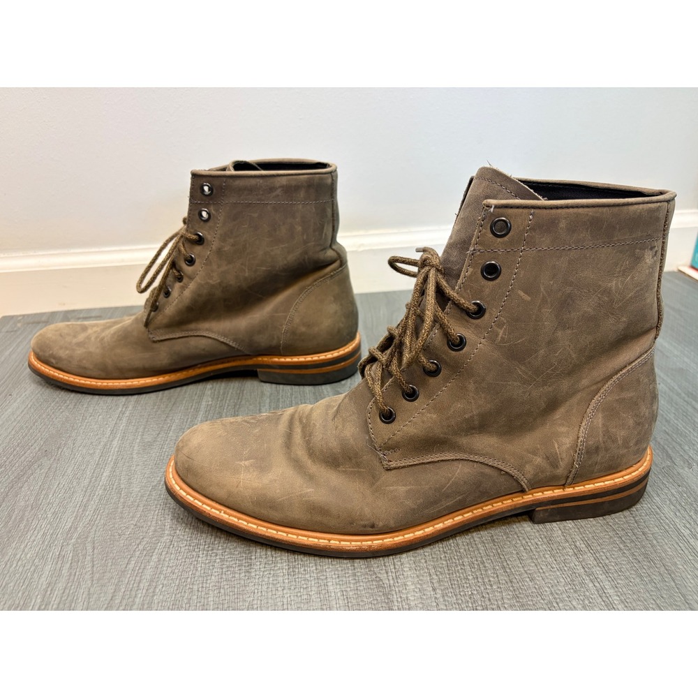 Nisolo Andres Everyday Boot Mens 10.5 Brown Leather Lace Up Boots All Weather - Picture 4 of 15